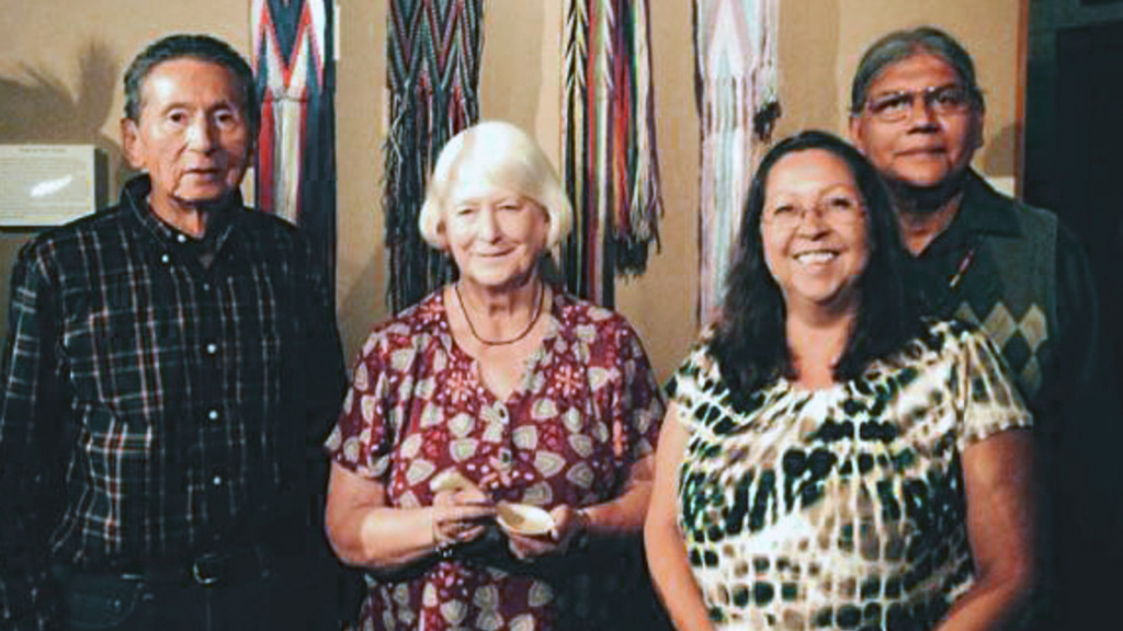 Indian Advisory Council meeting at Meskwaki Tribal Museum, Don Wanatee, Shirley Schermer, Suzanne Wanatee-Buffalo and Jonathan Buffalo