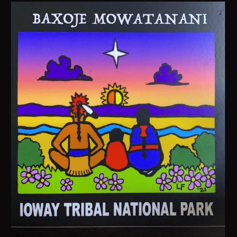 Iowa Tribal National Park art by Lance Foster