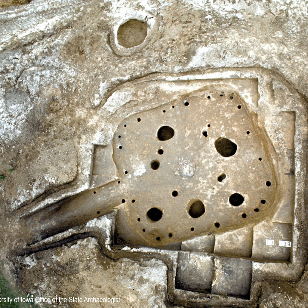 Aerial view of lodge excavation