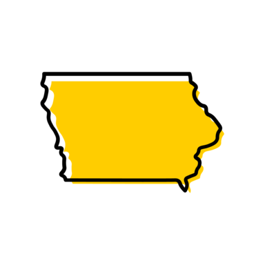 icon outline of Iowa