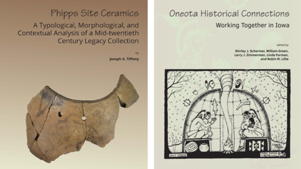 OSA Report Series cover art for the Phipps Site Ceramics and Oneota Historical Connections books