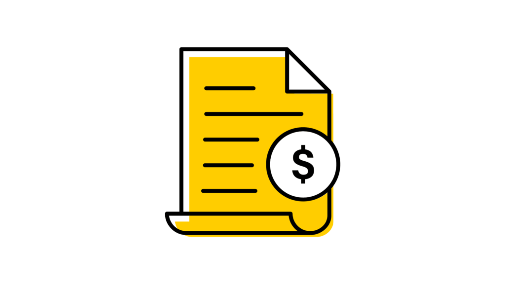 icon of a bill or invoice