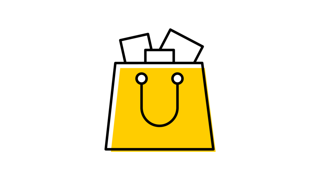 icon of a shopping bag