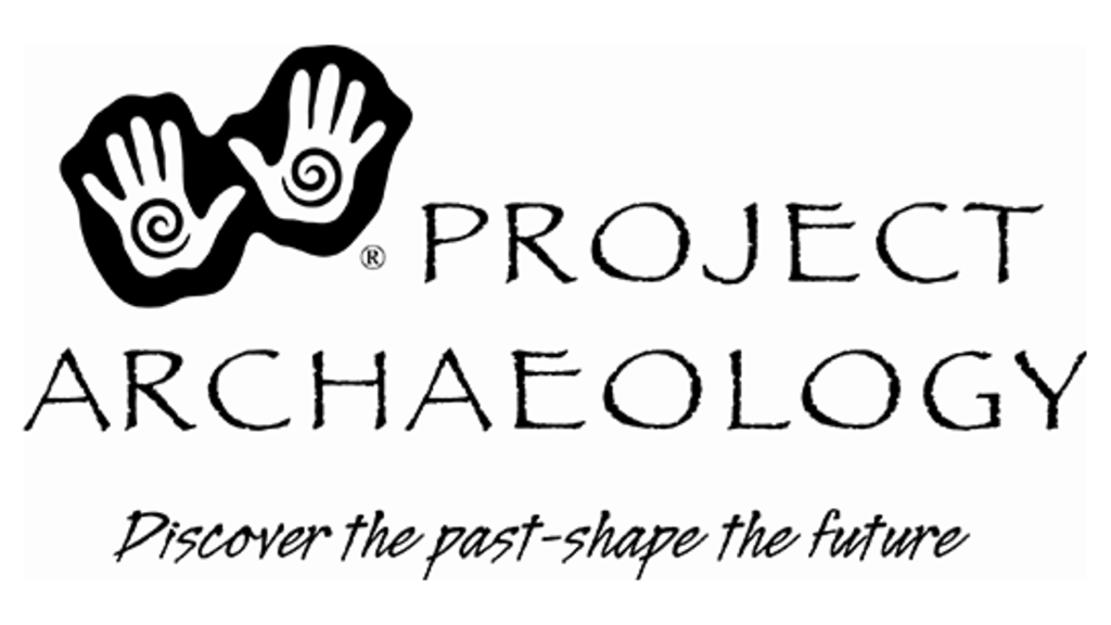 black and white version of the Project Archaeology logo