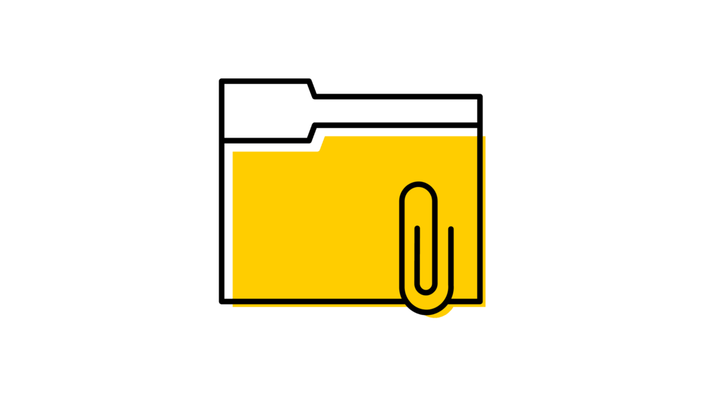 Icon of a file folder, wide version