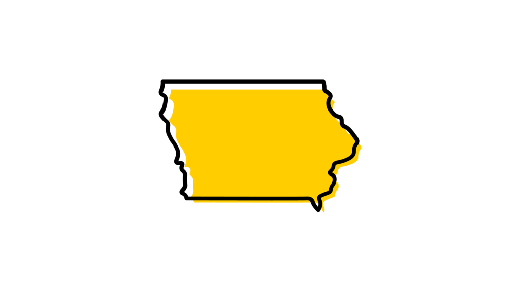 icon outline of Iowa