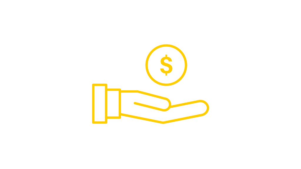 icon of a hand with a coin